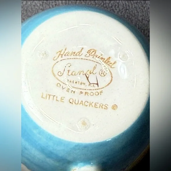 Stangl Pottery Kiddieware Little Quackers Hand Painted Cup Signed 2.75"T - Picture 6 of 7